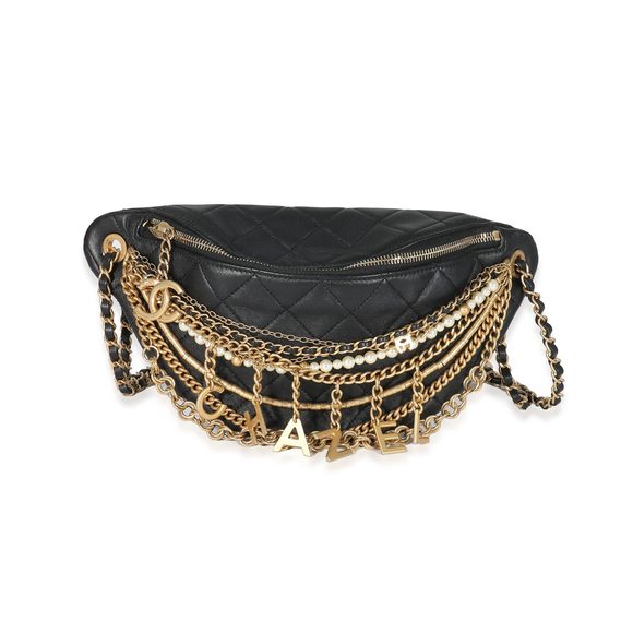 Chanel Black Quilted Lambskin All About Chains Waist Bag - Picture 1 of 7